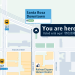 High level view of a map of Downtown Santa Rosa