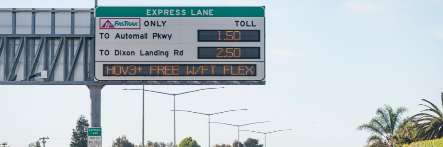 Highway express lanes sign