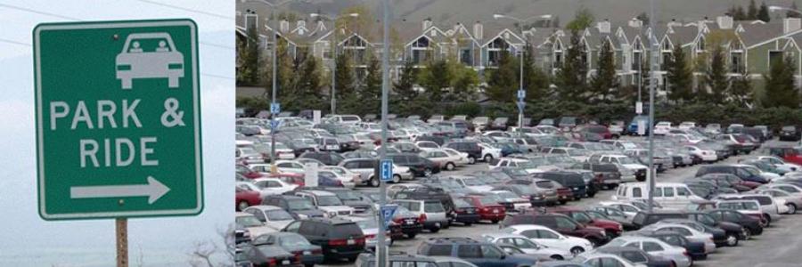 Photograph of a Park & Ride parking lot