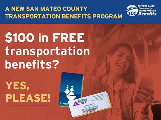 Red background picture of a person on the right an a clipper card and Fastrak responder