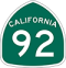 State Route 92 Road Sign 
