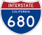  Interstate 680 Road Sign 