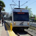 VTA Train Arriving at platform