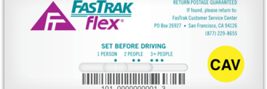 FasTrak Flex Toll Tag with CAV logo