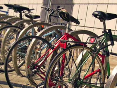 Parked bikes