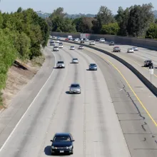 vehicles running on highway