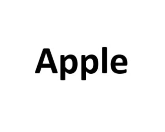 A picture of the word Apple