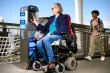 woman in a wheelchair on a ferry
