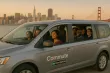 AI Generated image of happy people vanpooling in the SF Bay area