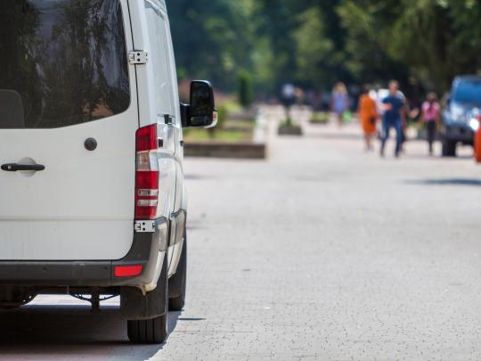 Backdoors of a van.